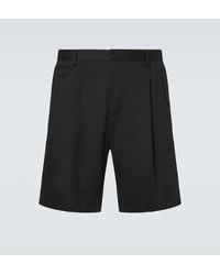 Dolce & Gabbana - Pleated Cotton-Blend Bermuda Shorts - Lyst
