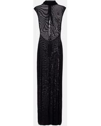 Jean Paul Gaultier - Maxikleid Aus Mesh Mit Pailletten - Lyst
