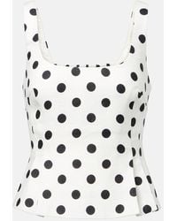 Posse - Rosalie Polka-Dot Linen Top - Lyst