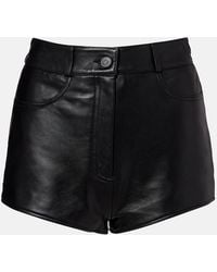 Frankie Shop - Loen High-Rise Leather Micro Shorts - Lyst