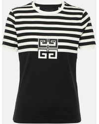 Givenchy - T-shirt 4G raye en coton - Lyst