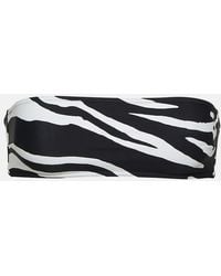 Stella McCartney - Zebra-print Bandeau Bikini Top - Lyst