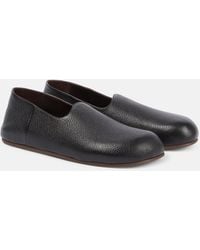 The Row - Hugh Leather Slip-On Shoes - Lyst