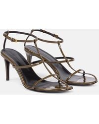 KHAITE - Cage 75 Patent Leather Sandals - Lyst