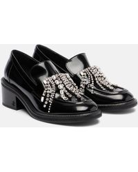 Jimmy Choo - Loafer-Pumps Tylor 60 Aus Leder Mit Kristallen - Lyst
