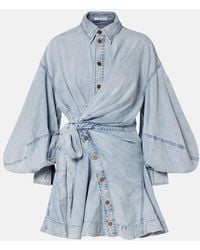 Zimmermann - Minikleid Rebellion Aus Denim - Lyst