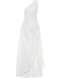 Max Mara Elba Jacquard Bridal Jumpsuit - White