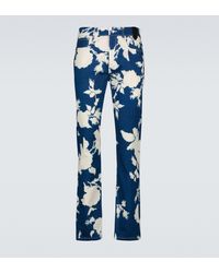 Erdem Oliver Floral Slim Jeans - Blue