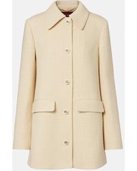 Gucci - Double G Wool-Blend Tweed Coat - Lyst