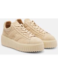 Hogan - H-Stripes Suede Platform Sneakers - Lyst