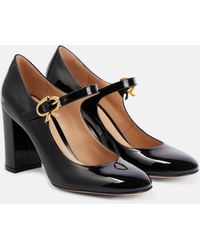Gianvito Rossi - Mary Ribbon Patent Leather Pumps - Lyst