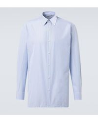 Charvet - Camisa En Popelin De Algodon A Rayas - Lyst