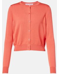 Carolina Herrera - Cropped Silk And Cotton Cardigan - Lyst