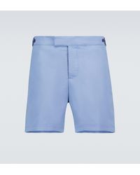 Frescobol Carioca Classic Short-length Swim Shorts - Blue