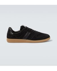 Tom Ford - Sneakers Aus Veloursleder Mit Leder - Lyst