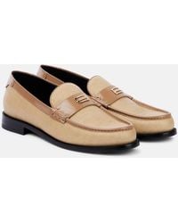 Victoria Beckham - Croc-Effect Leather Loafers - Lyst