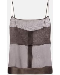 Calvin Klein - Carmen Sheer Silk Camisole - Lyst