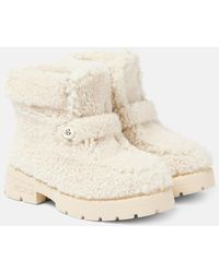 Jimmy Choo - Shea Faux Pearl-Embellished Shearling Ankle Boots - Lyst