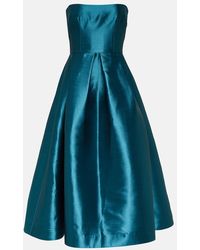 Alex Perry - Strapless Faille Midi Dress - Lyst