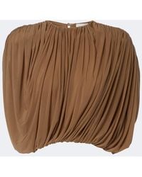 Magda Butrym - Draped Jersey Crop Top - Lyst