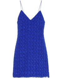 Balmain Minikleid aus Tweed - Blau