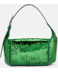 The Attico - 7/7 Sequined Leather Shoulder Bag - Lyst