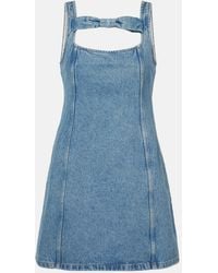 Nina Ricci - Bow-Detail Denim Minidress - Lyst