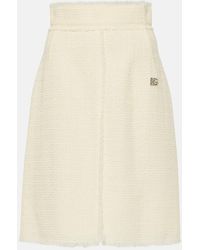 Dolce & Gabbana - Wool-blend Tweed Midi Skirt - Lyst