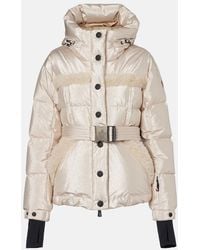Moncler - Moncler Mondim Metallic Shearling-Trimmed Hooded Insulated Ski Jacket - Lyst