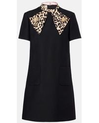 Valentino - Crepe Couture Bow-Detail Minidress - Lyst