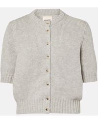 KHAITE - Nora Cashmere-Blend Cardigan - Lyst