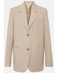 TOTEME - Single-Breasted Linen-Blend Blazer - Lyst