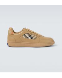 Burberry - Sneakers Check Aus Leder - Lyst