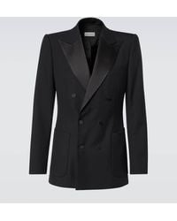 Dries Van Noten - Double-Breasted Wool-Blend Tuxedo Jacket - Lyst