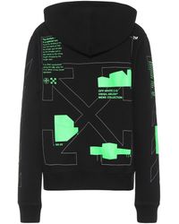 Off-White c/o Virgil Abloh Bedruckter Hoodie aus Baumwolle - Schwarz