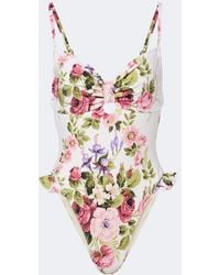 Montce - Devin Floral Ruffled Swimsuit - Lyst