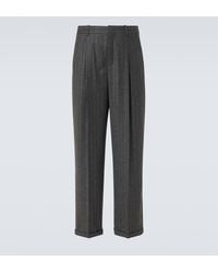 Saint Laurent - Pinstripe Wool And Cashmere Suit Pants - Lyst