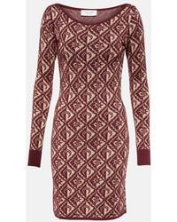 Marine Serre - Moon Diamant Jacquard Strick Mini -Kleid - Lyst