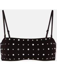 STAUD - Sara Studded Bikini Top - Lyst