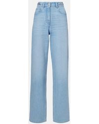 Versace - High-Rise Wide-Leg Jeans - Lyst
