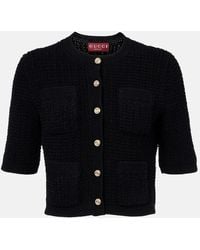 Gucci - Cropped-Cardigan Aus Einem Baumwollgemisch - Lyst