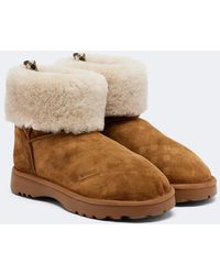 Burberry - Shearling-Lined Suede Ankle Boots - Lyst
