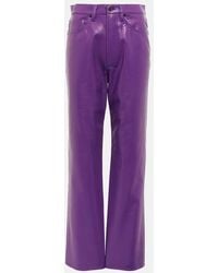 Agolde - High-Rise-Hose 90S Pinch Aus Lederimitat - Lyst