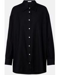 The Row - Luka Virgin Wool Flannel Shirt - Lyst