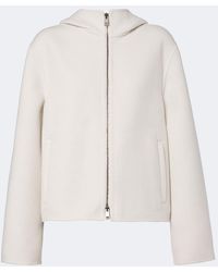 Fendi - Hooded Wool And Silk Jacket - Lyst