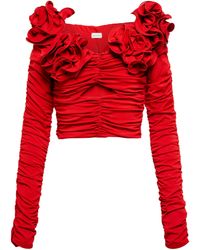 Damen Bekleidung Oberteile Langarm Oberteile DIESEL Wolle M-Agda Oberteil in Rot 