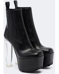 Rick Owens - Beatle Kiss Leather Platform Ankle Boots - Lyst