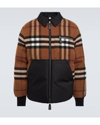Burberry - exaggerated Check Down Jacket - Lyst