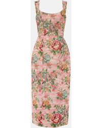 Markarian - Floral Bustier Midi Dress - Lyst