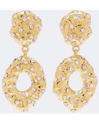 Oscar de la Renta - Crystal-Embellished Drop Earrings - Lyst